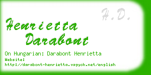 henrietta darabont business card